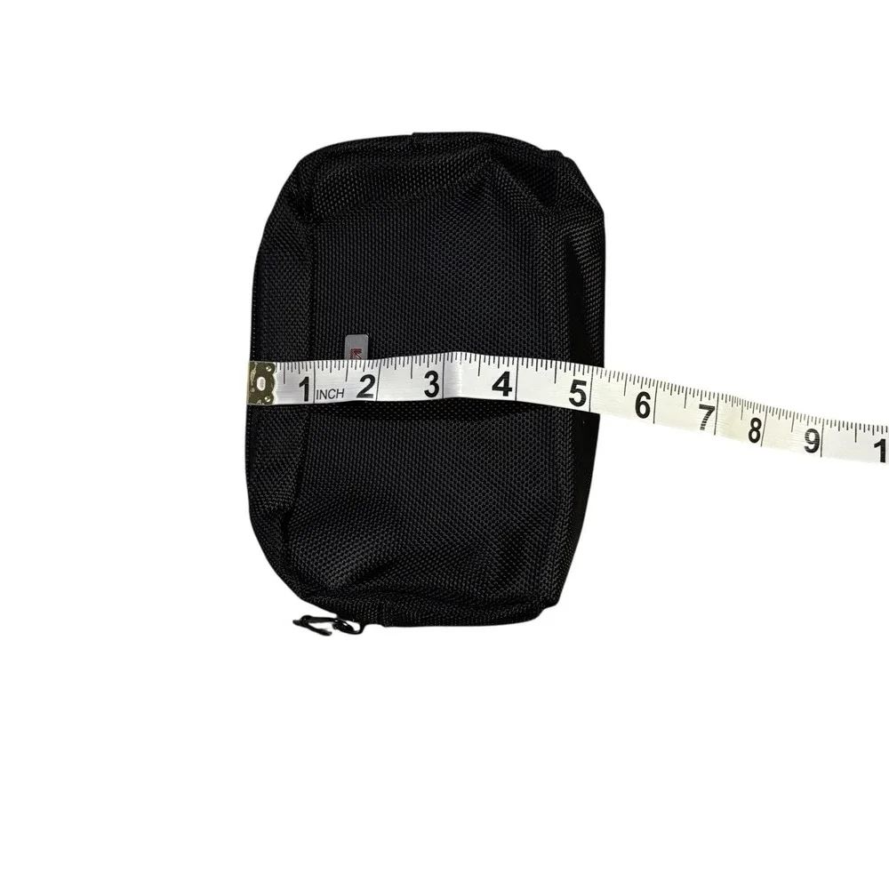 Tumi For Delta‎ Mesh Travel Toiletry Bag Black Zipper Pouch 6.5